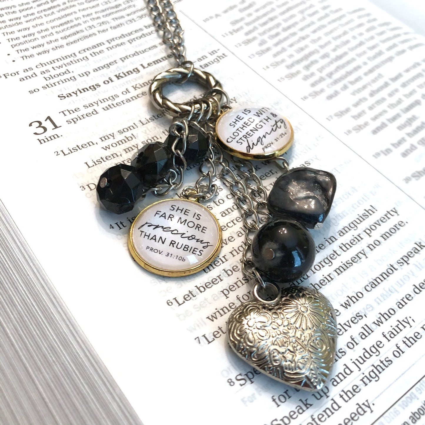 "Delight Yourself in the Lord" Psalm 37:4 Scripture Charm for Jewelry