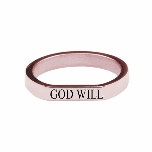 God Will Comfort Fit Flat Ring