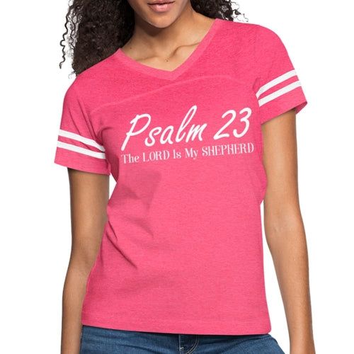 Womens T-shirt Vintage Sport S-2xl, Psalm 23 The Lord Is My Shepherd